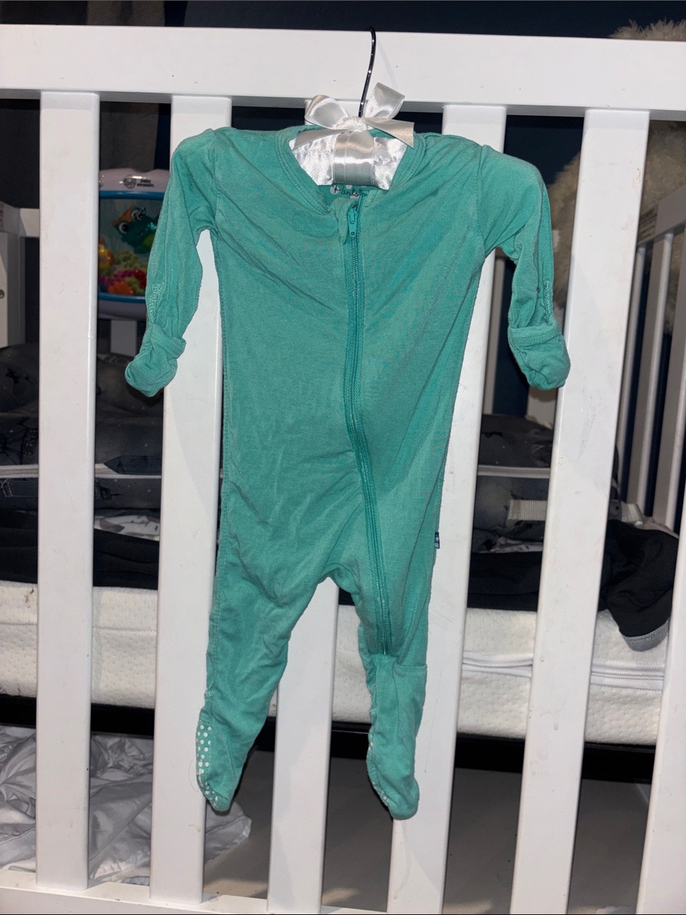 Kickee Pants Turquoise Zip Footed One-Piece